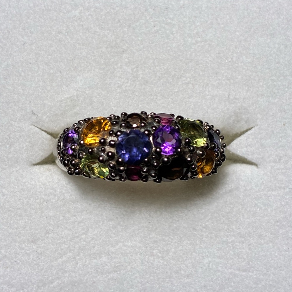 NWT Genuine Multi-Gemstone Sterling Silver Ring in sizes 6.5 or 7!